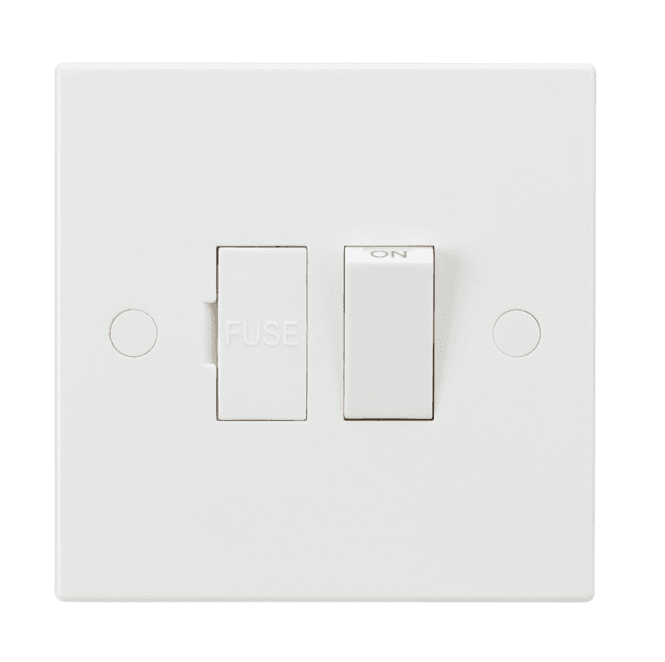 Knightsbridge Switches and Sockets SN6300 Square Edged 13A Switched Fused Spur in White