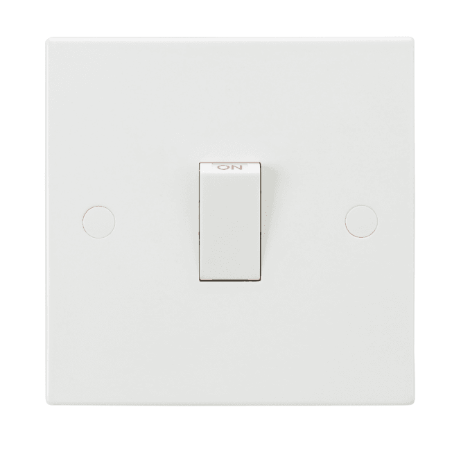 Knightsbridge Switches and Sockets SN8341 Square Edged 20A 1G DP Switch in White