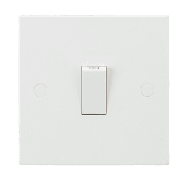 SN8341 Square Edged 20A 1G DP Switch in White
