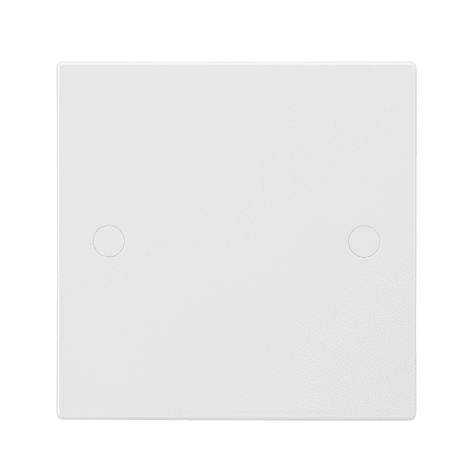 Knightsbridge Switches and Sockets SN8350 Square Edged 1G Blanking Plate in White