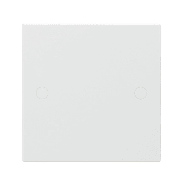 SN8350 Square Edged 1G Blanking Plate in White