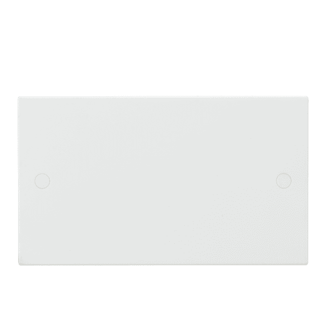 Knightsbridge Switches and Sockets SN8360 Square Edged 2G Blanking Plate in White