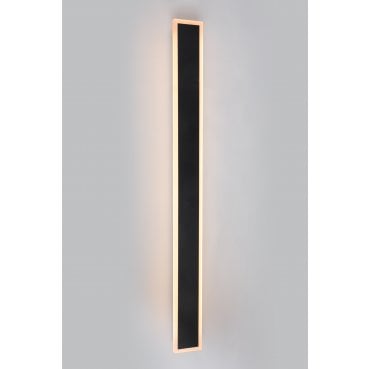L90-SQ Outdoor IP65 15w LED CCT 90cm Linear Wall Light in a Black Finish