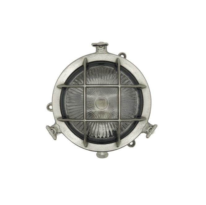 Lampfix 09308 Navigator Outdoor IP44 1 Light Mini Porthole Bulkhead Light in a Satin Nickel Finish