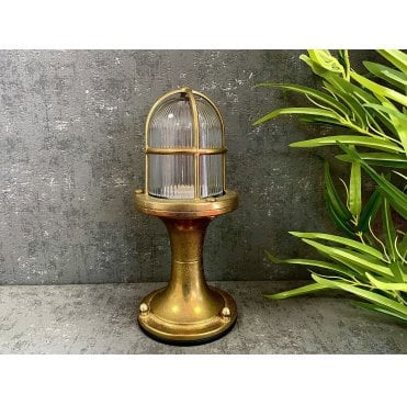 Navigator 05845 Outdoor IP54 1 Light Small Post Light in a Raw Brass Finish