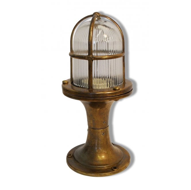 Lampfix Navigator 05852 Outdoor IP54 1 Light Small Post Light in an Antique Brass Finish