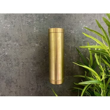 Navigator 06294 Outdoor IP64 2 Light Up Down Wall Light in a Raw Brass Finish