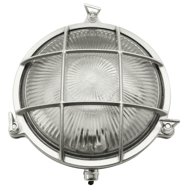 Navigator 09000 Outdoor IP64 1 Light Small Porthole Bulkhead Light in a Satin Nickel Finish