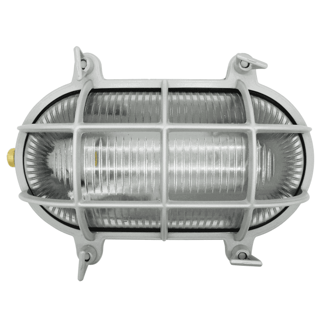 Lampfix Navigator 09013 Outdoor IP64 1 Light Large Standard Bulkhead Light in a  Silver Finish