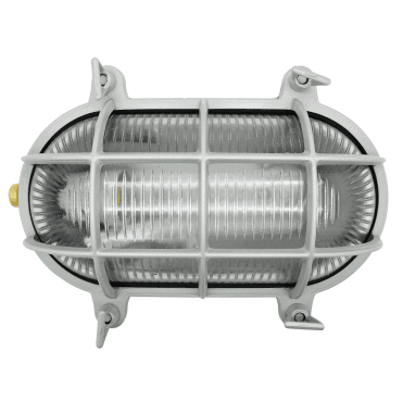 Navigator 09013 Outdoor IP64 1 Light Large Standard Bulkhead Light in a  Silver Finish