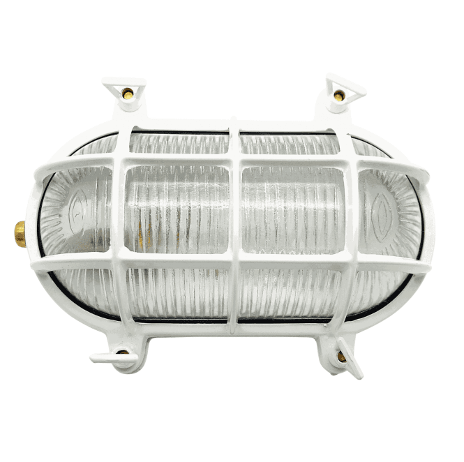 Lampfix Navigator 09015 Outdoor IP64 1 Light Large Standard Bulkhead Light in a White finish