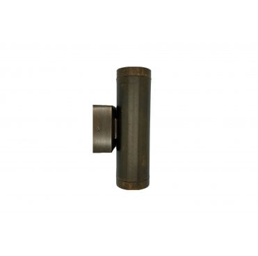 Navigator 09081 Outdoor IP64 2 Light Up Down Wall Light in an Antique Brass Finish
