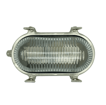 Navigator 09107 Outdoor IP64 1 Light Small Standard Plain Bulkhead Light in a Satin Brass Finish