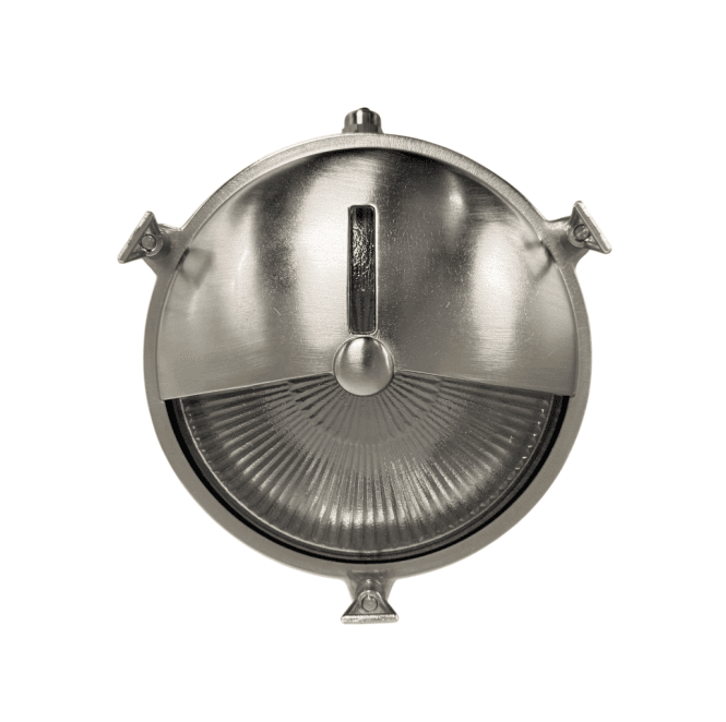 Lampfix Navigator 09119 Outdoor IP64 1 Light Eyelid Porthole Bulkhead in a Satin Nickel Finish