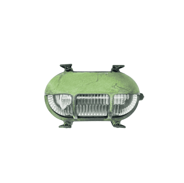 Navigator 09181 Outdoor IP64 1 Light Eyelid Bulkhead Light in a Verdigris Finish