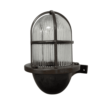 Navigator 09185 Outdoor IP64 1 Light Small Wall Uplight Lantern in an Antique Brass Finish