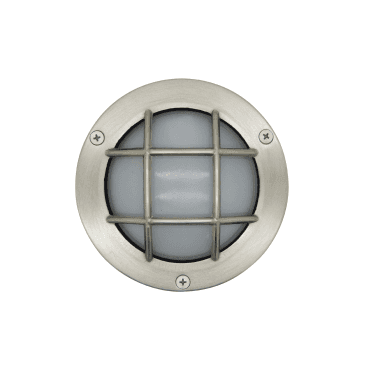 Navigator 09307 Outdoor IP64 1 Light Compact Mini Circular Bulkhead Light in a Satin Nickel Finish