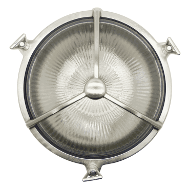Navigator 09310 Outdoor IP64 1 Light Trident Porthole Bulkhead Light in a Satin Nickel Finish