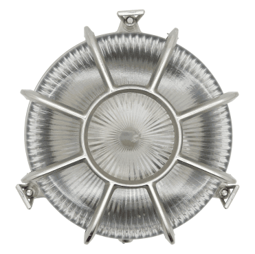 Navigator 09311 Outdoor IP64 1 Light Extra Large Radial Porthole Bulkhead Light in a Satin Nickel Finish