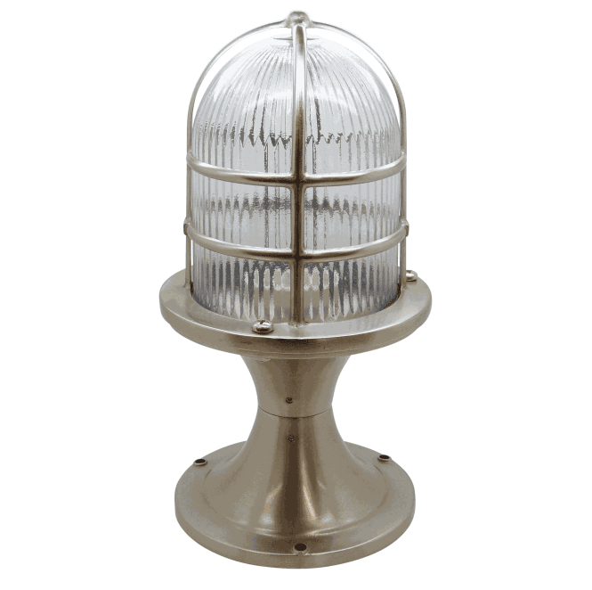 Lampfix Navigator 09313 Outdoor IP54 1 Light Large Post Light in a Satin Nickel Finish