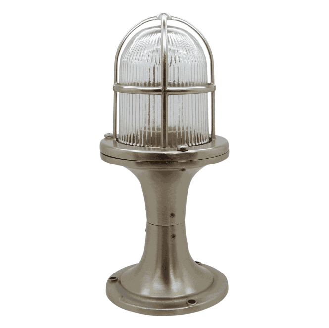 Lampfix Navigator 09314 Outdoor IP54 1 Light Small Post Light in a Satin Nickel Finish