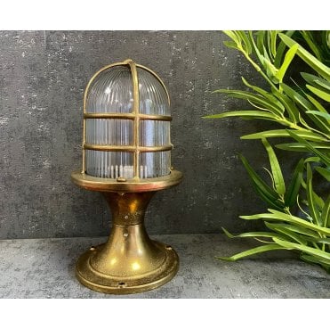 Navigator 09612 Outdoor IP54 1 Light Large Post Light in a Raw Brass Finish
