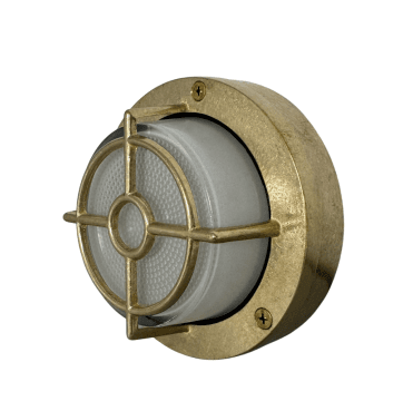 Navigator 09742 Outdoor IP64 1 Light Compact Mini Walkway Light in a Raw Brass Finish