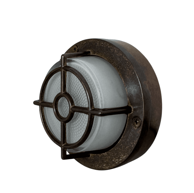 Lampfix Navigator 09743 Outdoor IP64 1 Light Compact Mini Walkway Light in an Antique Brass Finish