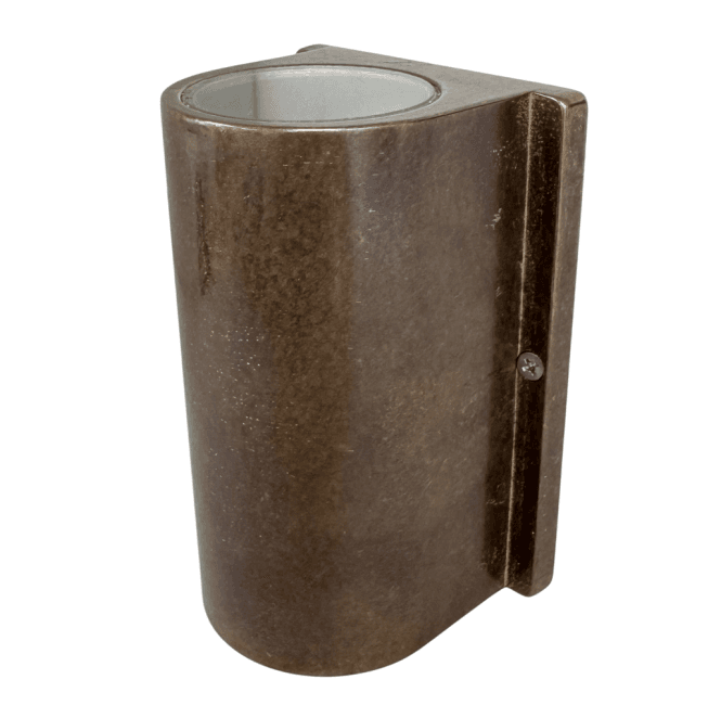 Lampfix Navigator 09786 Outdoor IP44 2 Light Up Down Flush Wall Light in an Antique Brass Finish