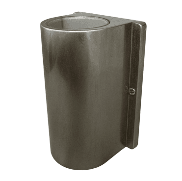 Navigator 09787 Outdoor IP44 2 Light Up Down Flush Wall Light in a Satin Nickel Finish