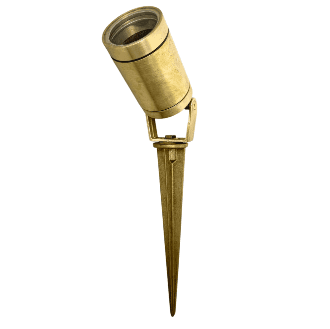 Lampfix Navigator 09788 Outdoor IP64 Spike Spot Light in a Raw Brass Finish