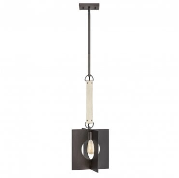 QN-LUDLOW-1P-GR Ludlow 1 Light Pendant in a Brushed Graphite Finish
