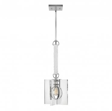 QN-LUDLOW-1P-PN Ludlow 1 Light Pendant in a Polished Nickel Finish