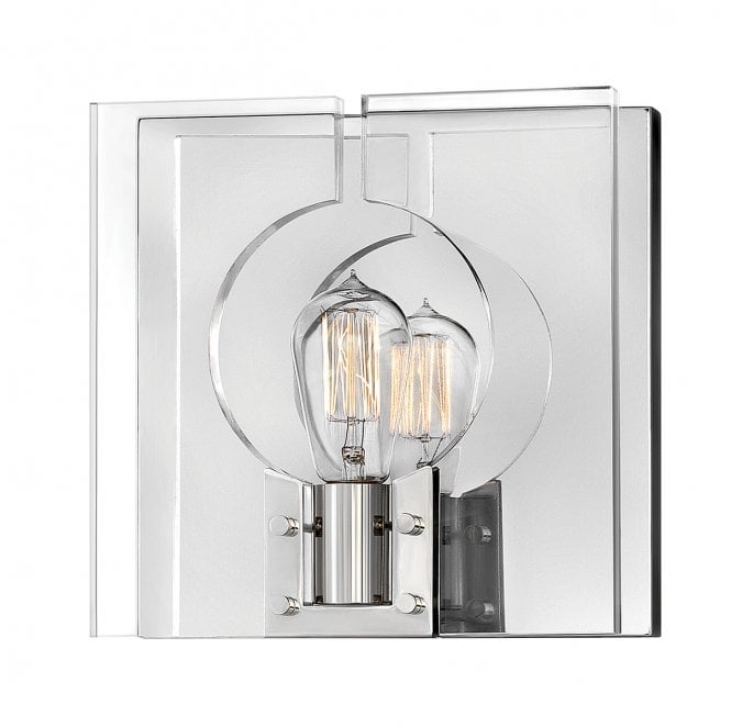 Lisa McDennon by Hinkley QN-LUDLOW1-PN Ludlow 1 Light Wall Light in a Polished Nickel Finish
