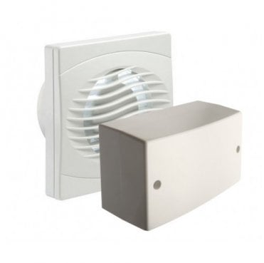 BVF100LVT 4"/100mm Bathroom Low Voltage Extractor Fan with Timer and Transformer in White