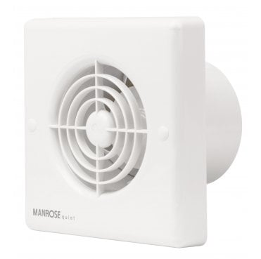 QF100T 4"/100mm Quiet Bathroom Extractor Fan with Timer in White