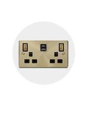 Satin Brass Switches and Sockets