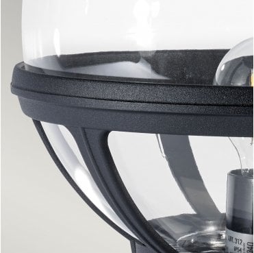 B3-BLACK-C Bologna Outdoor IP54 1 Light Pedestal Light in a Black Finish