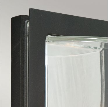 BASEL-E27-BLK-C Basel Outdoor IP54 1 Light Wall Lantern in a Black Finish with Clear Glass