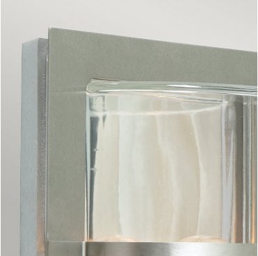 BASEL-E27-S-S-C Basel Outdoor IP54 1 Light Wall Lantern in a Stainless Steel Finish with Clear Glass