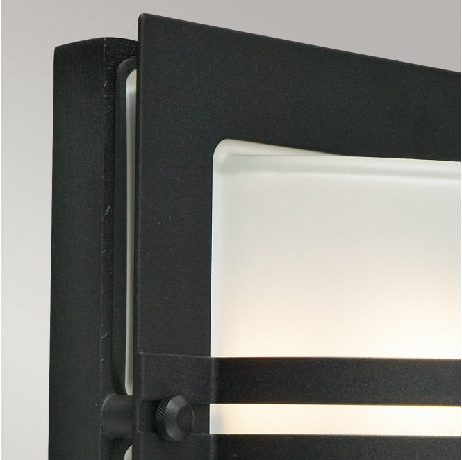 Norlys BERN-E27-BLK-F Bern Outdoor IP54 1 Light Wall Lantern in a Black FInish with Frosted Glass