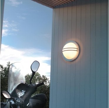 BREMEN-E27-GAL-O Bremen Outdoor IP54 1 Light Wall Lantern in a Galvanised Finish with Opal Polycarbonate