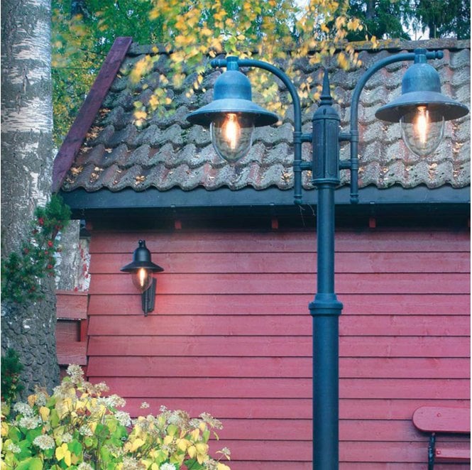 Norlys C2-BLACK Como Outdoor IP54 1 Light Wall Lantern in a Black Finish