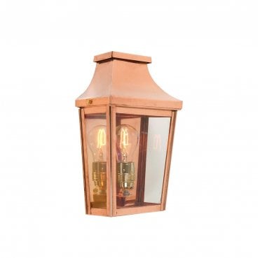 CS7-2-COPPER Chelsea Outdoor IP44 1 Light Small Half Lantern in a Copper Finish