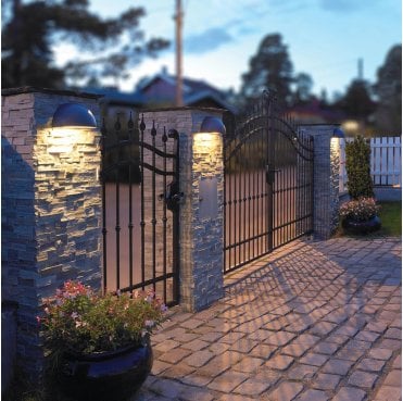 HALDEN-E27-GRA Halden Outdoor Down IP65 Wall Light in a Graphite Finish