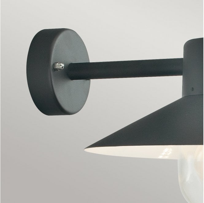 Norlys LUND-BLACK-C Lund Outdoor IP55 1 Light Wall Lantern in a Black Finish