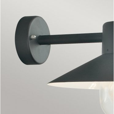 LUND-BLACK-C Lund Outdoor IP55 1 Light Wall Lantern in a Black Finish