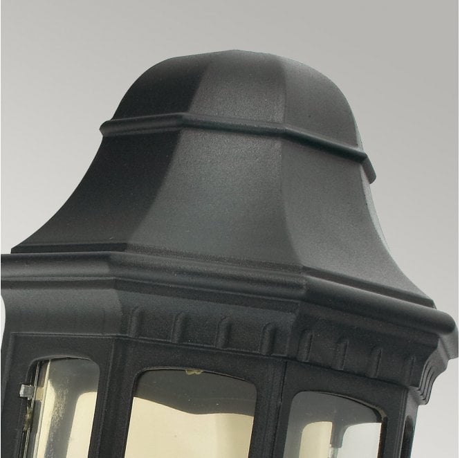 Norlys M8-BLACK Malaga Outdoor IP54 1 Light Wall Lantern in a Black Finish