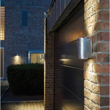 MANDAL-UD-BLK Mandal Outdoor IP44 2 Light Up/Down Wall Light in a Black Finish