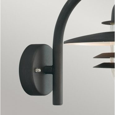 OS2-BLACK-C Oslo Outdoor IP55 1 Light Wall Lantern in a Black Finish